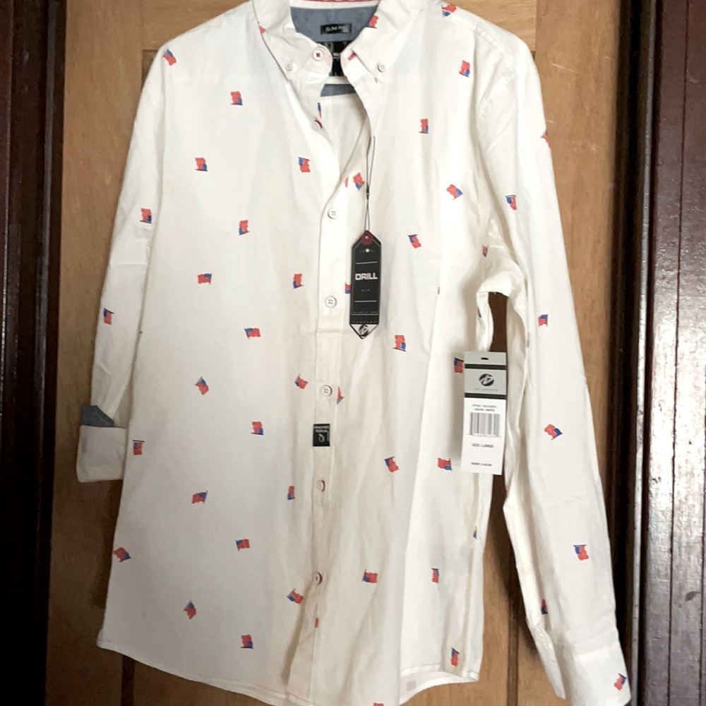 Men’s long sleeve patriotic shirt